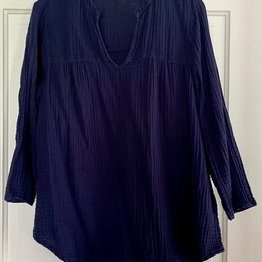 Michael Stars Deep Blue V-Neck Tunic